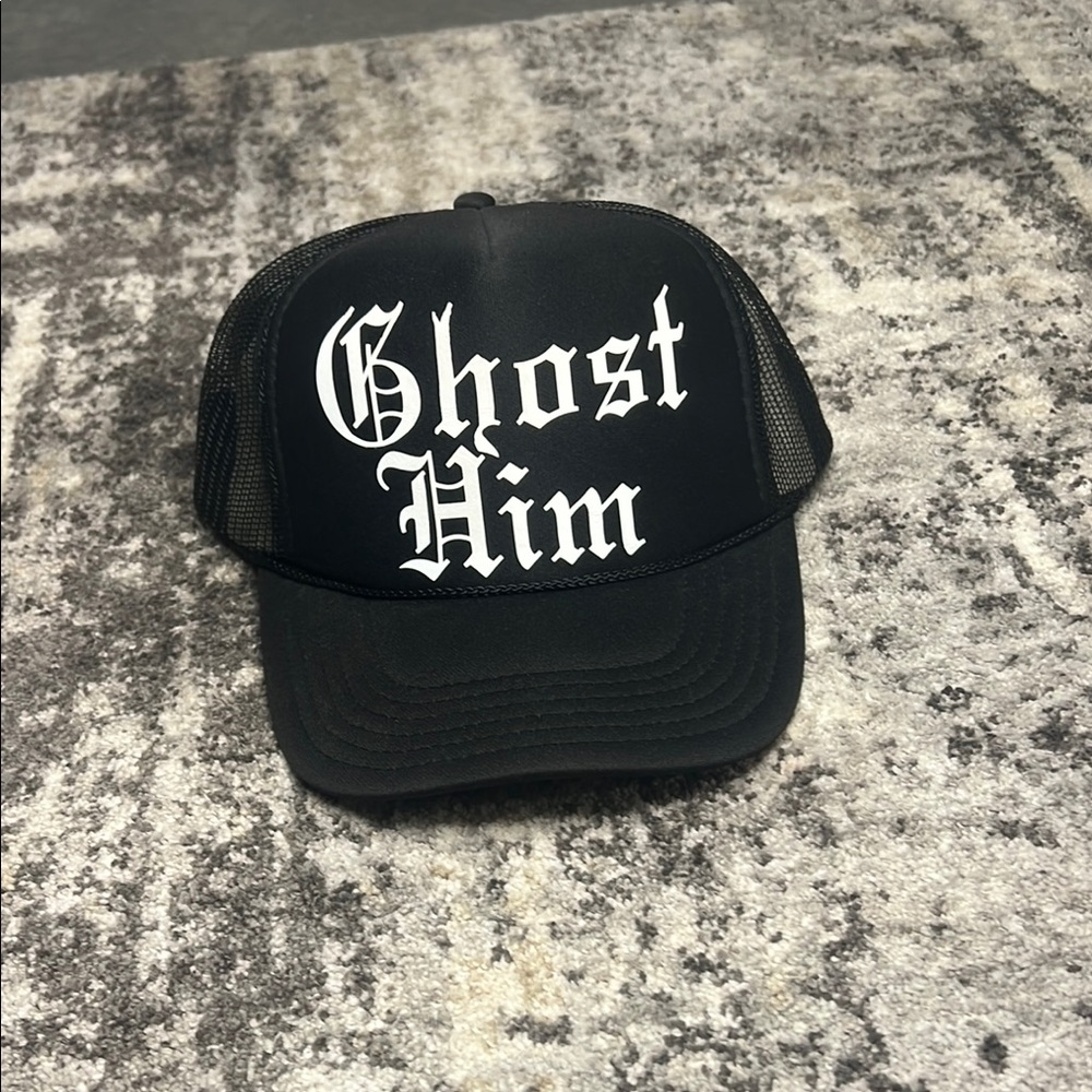 Black 'Ghost Him' Trucker Hat